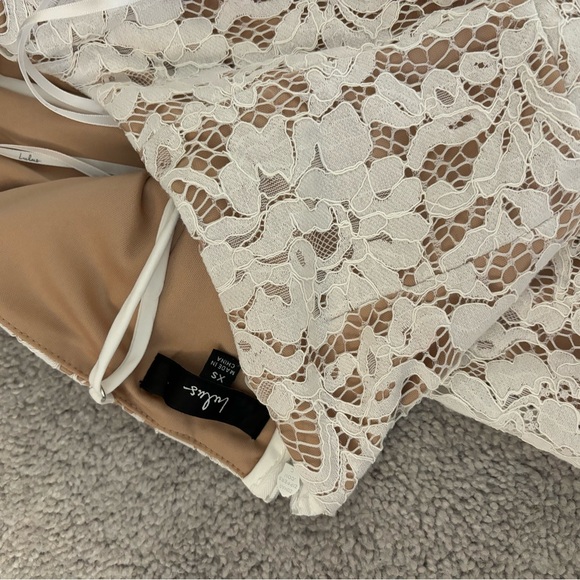 Lulu’s Crochet Lace White Midi Dress - Picture 4 of 4